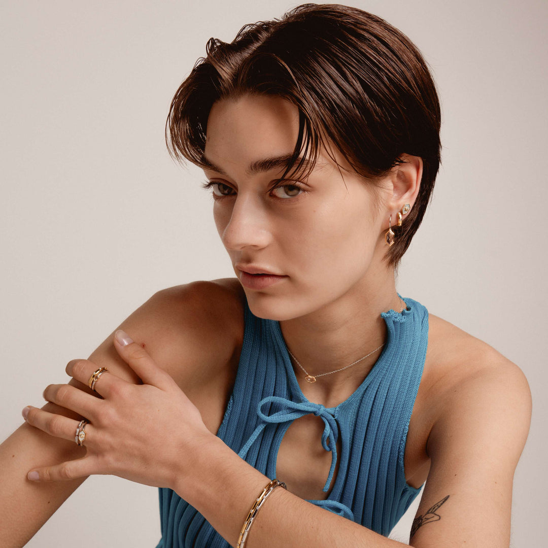 Ana Joalheiros - Pulseiras Bangle - Bangle Tisento 23031ZY pulso