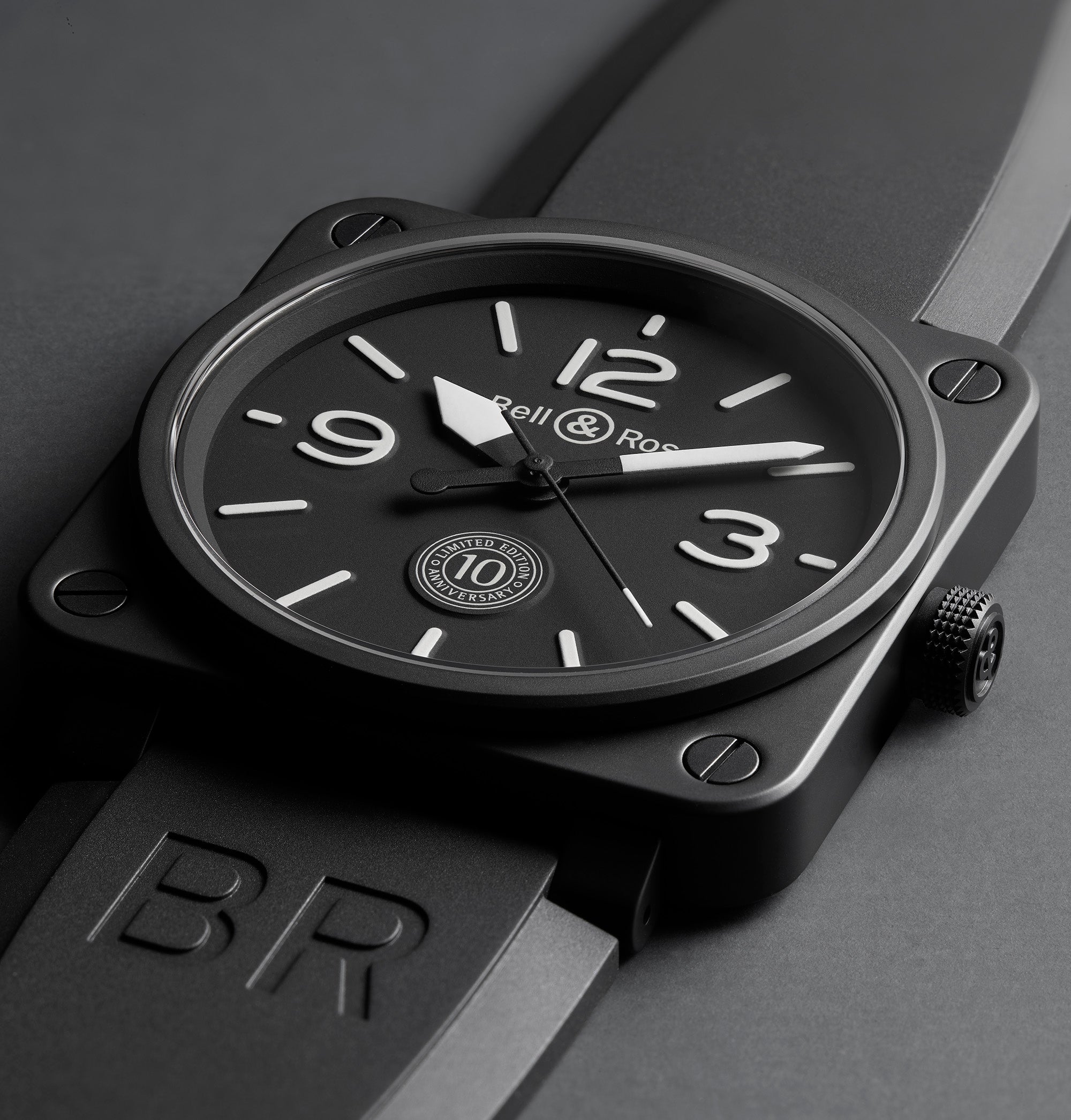 Ana Joalheiros - Relógios Bell & Ross - Relógio para homem Bell & Ross BR 01 10 TH ANNIVERSARY BR0192-10TH-CE Lateral