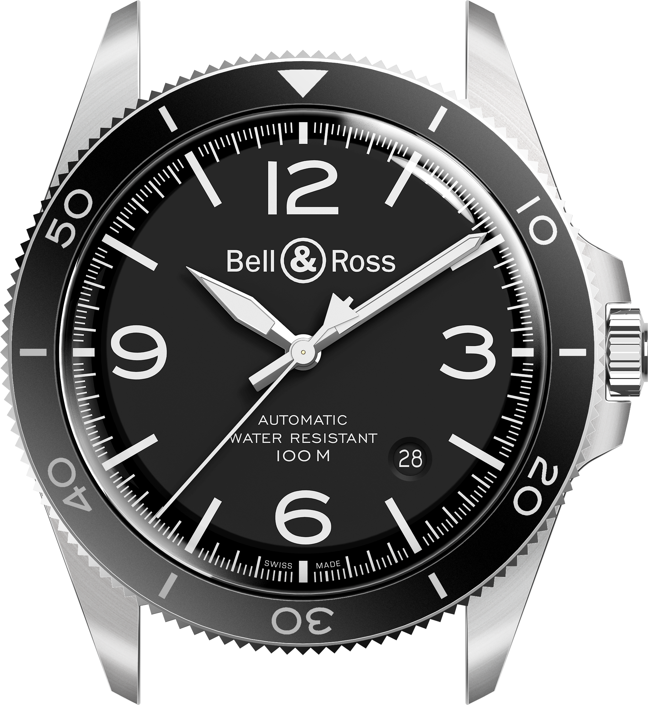 Ana Joalheiros - Relógios Bell & Ross - Relógio para homem Bell & Ross BR V2-92 BLACK STEEL BRV292-BL-ST/SCA Caixa