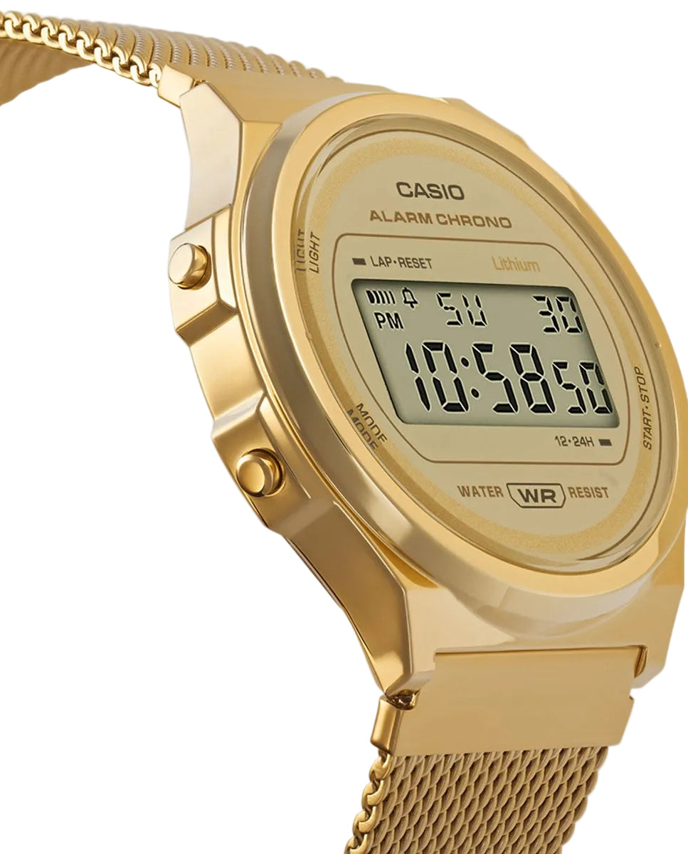 Ana Joalheiros - Relógios Casio - Relógio Casio Digital Classic Vintage A171WEMG-9AEF Lateral