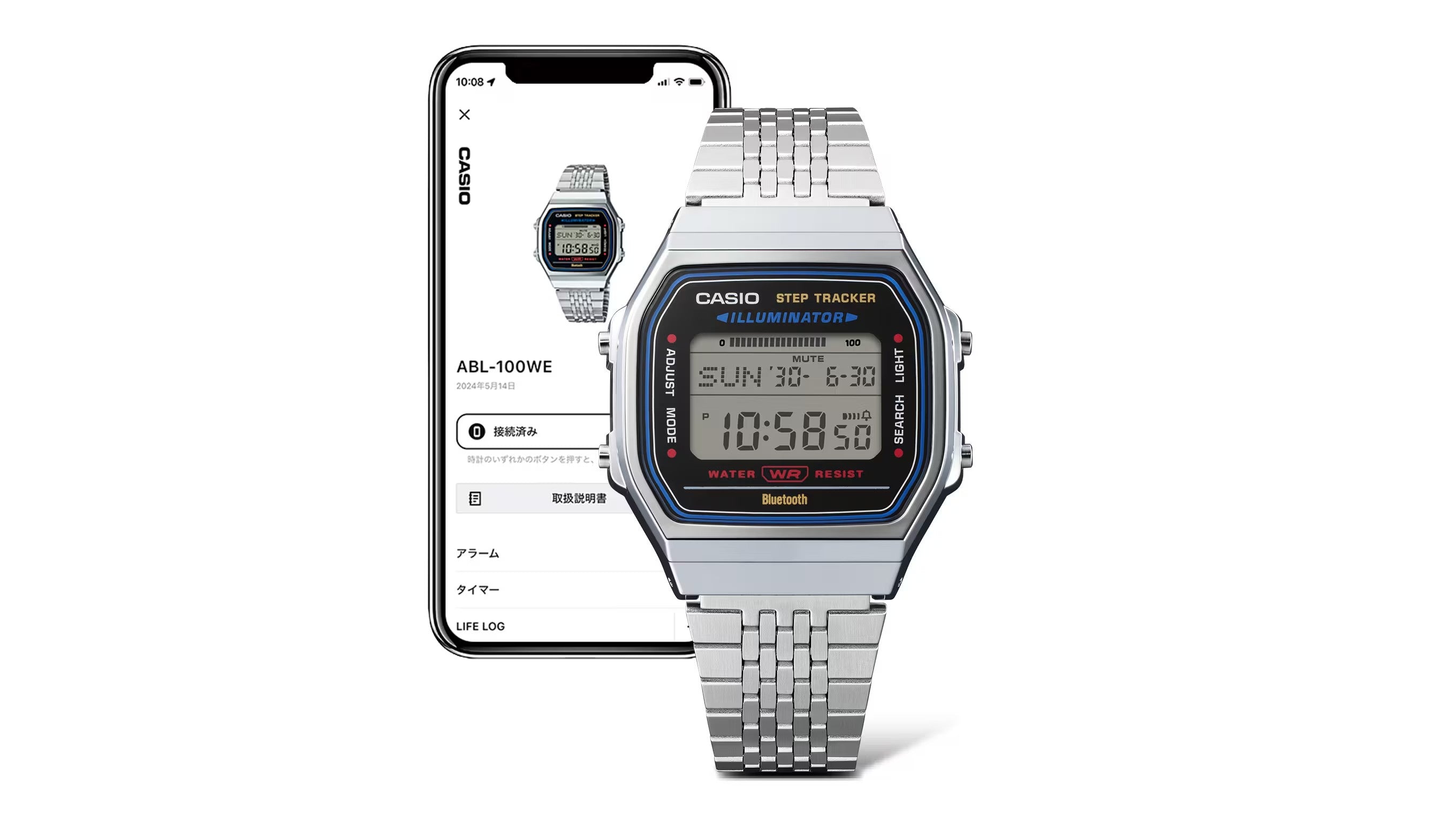 Ana Joalheiros - Relógios Casio - Relógio Casio Vintage ABL-100WE-1AEF Lateral