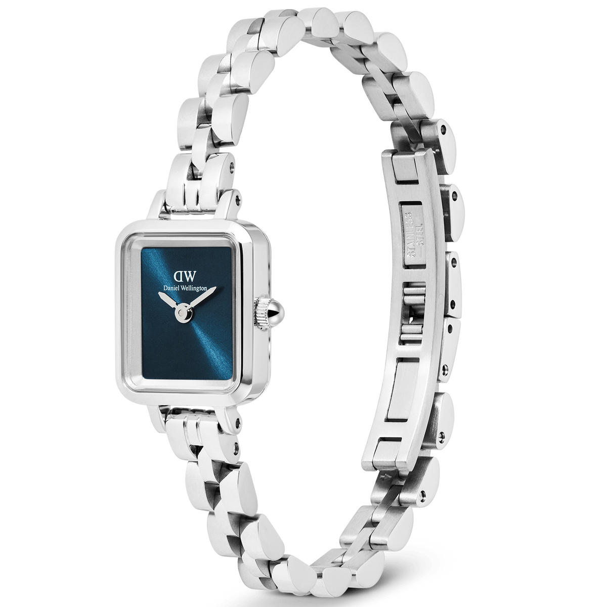 Ana Joalheiros - Relógios Daniel Wellington - Relógio Daniel Wellington Mini Arch 3-link Arctic Sunray Silver DW00100846 Lateral