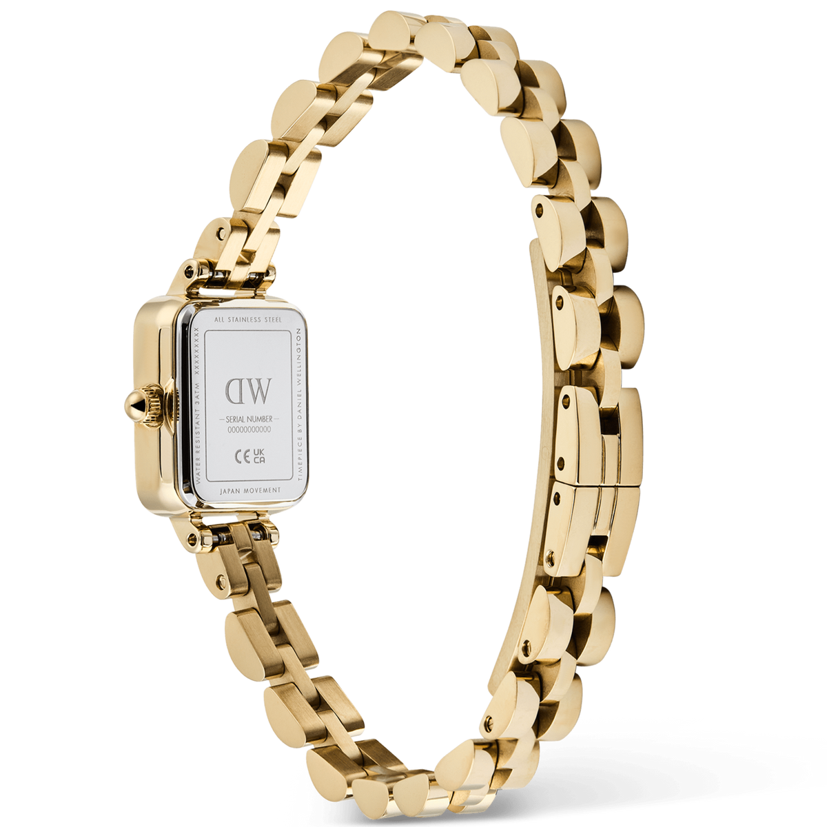 Ana Joalheiros - Relógios Femininos - Relógio para mulher Daniel Wellington Quadro Mini Arch 3-link White Sun DW00100850 Fecho