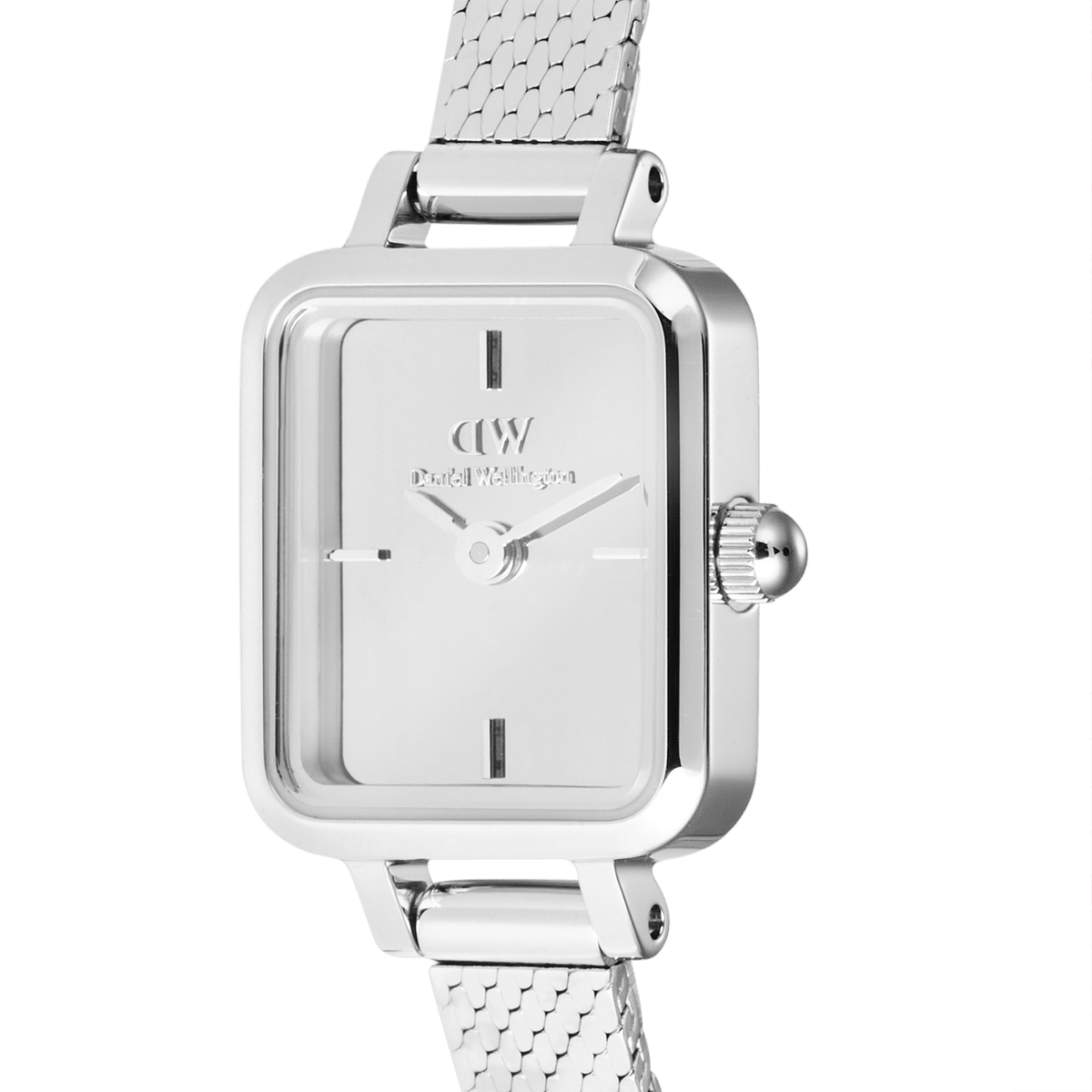 Ana Joalheiros - Relógios Daniel Wellington - Relógio Daniel Wellington Quadro Mini Reflection Silver DW00100800 Lateral
