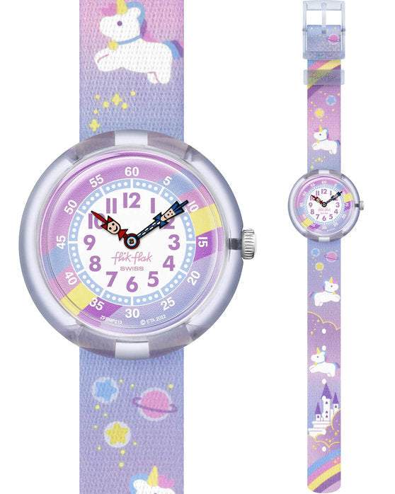 Ana Joalheiros - Relógios para Crianças - Relógio Infantil Flik Flak Cuddly Unicorn ZFBNP213 Frente