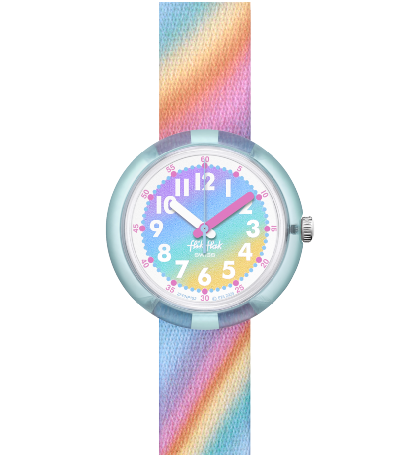 Ana Joalheiros - Relógios para Crianças - Relógio Infantil Flik Flak Liquid Rainbow ZFPNP152 Frente