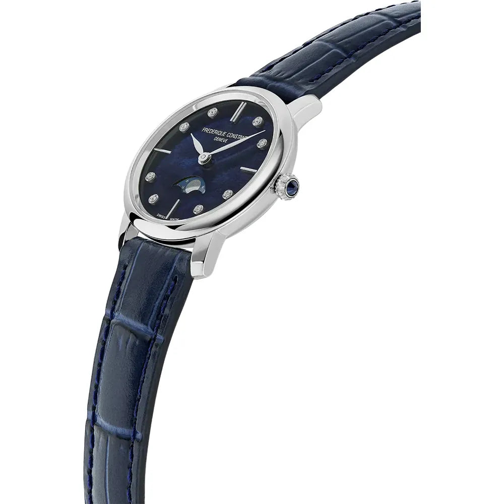 Ana Joalheiros - Relógios Frederique Constant - Relógio para mulher Frederique Constant Slimline moonphase FC206MPND1S6 Lateral