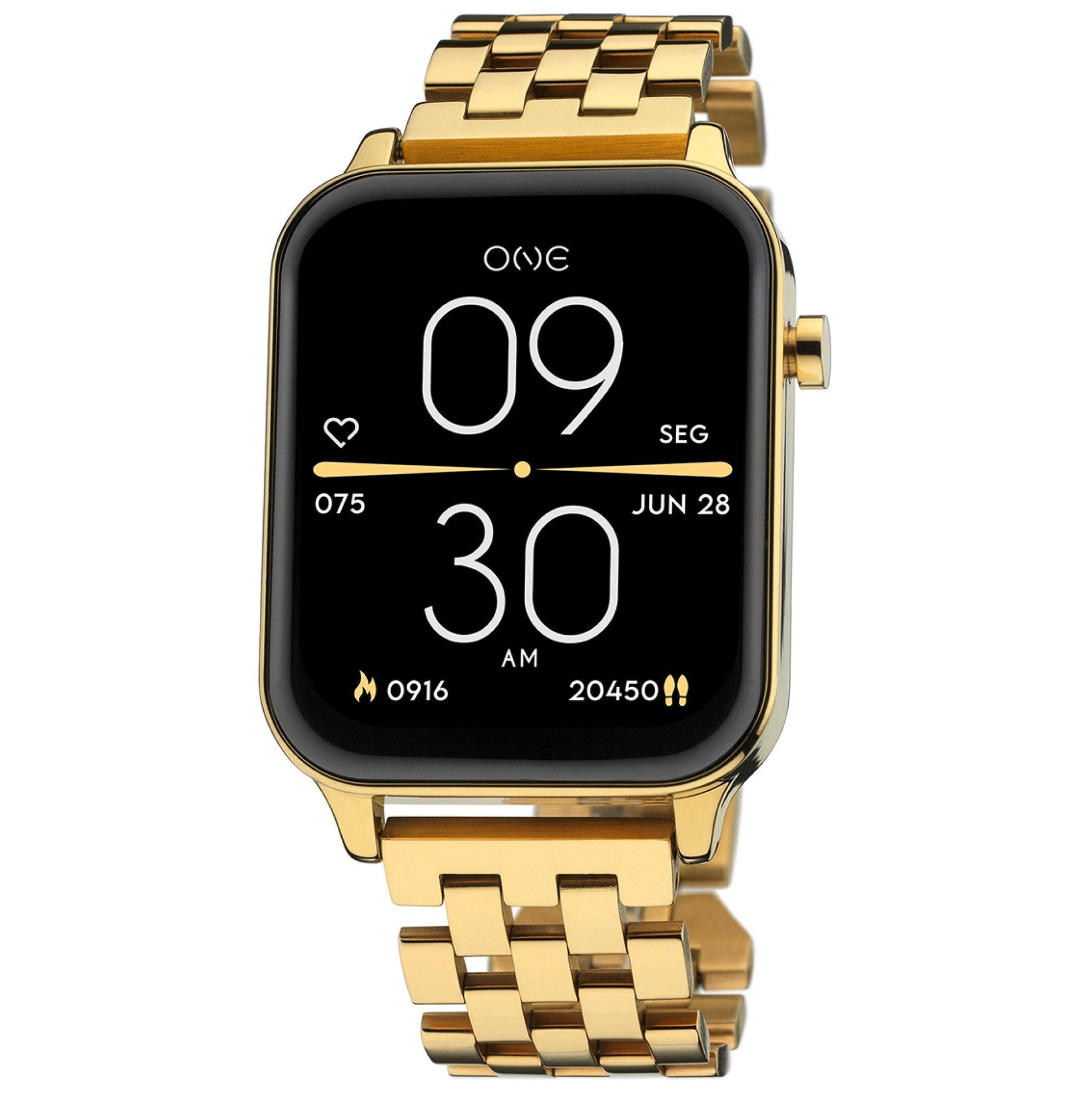 Ana Joalheiros - Relógios One - Relógio Smartwatch Mulher One Magic Call Gold Links OSW9626GL52L