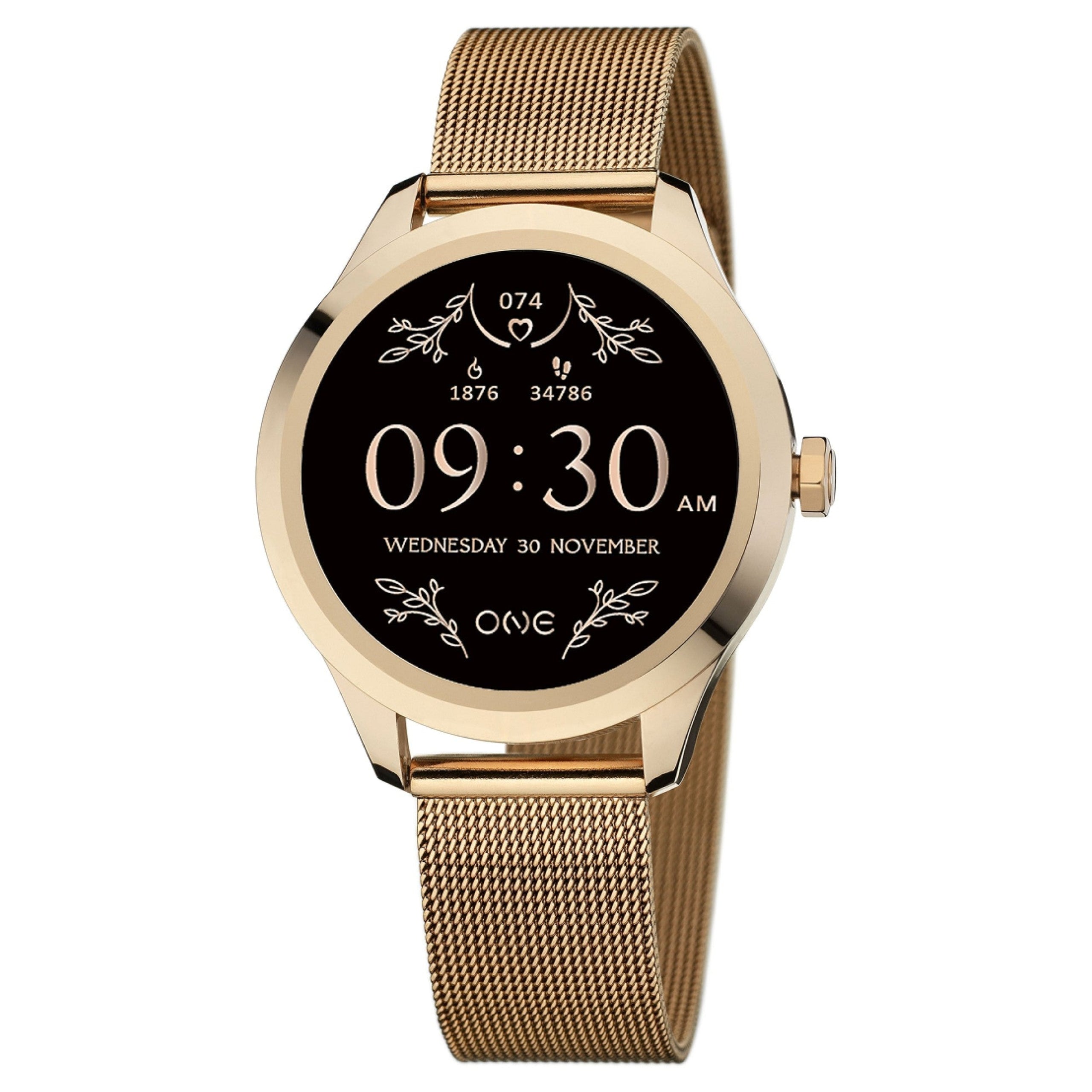 Ana Joalheiros - Relógios One - Relógio Smartwatch Mulher One Mini Rose Gold Mesh OSW0025RM51D