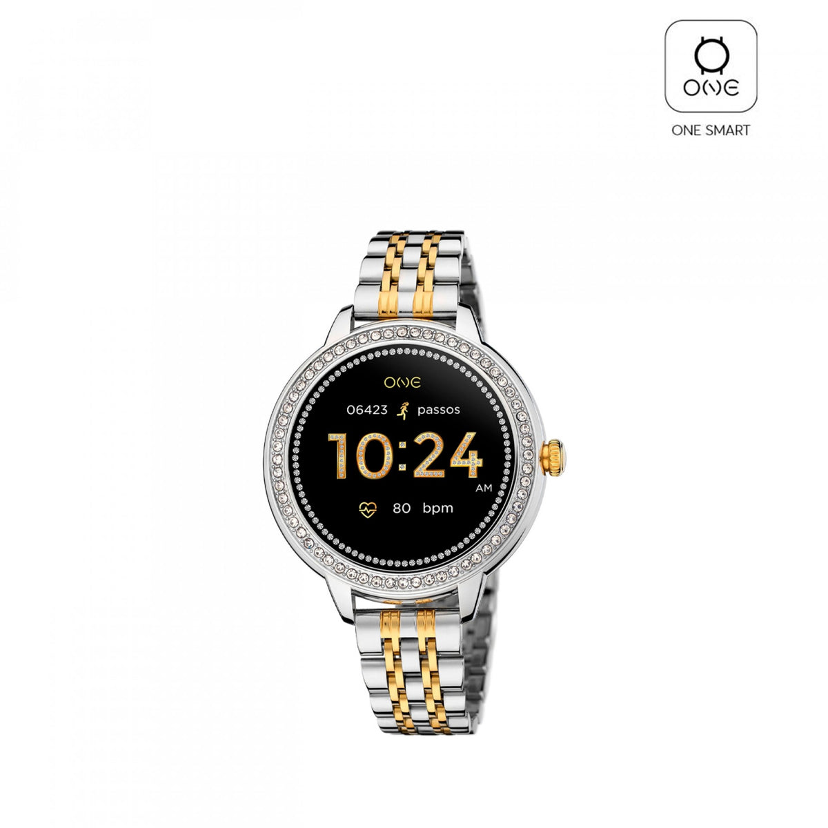 Ana Joalheiros - Relógios One - Relógio Smartwatch Mulher One Mini Spark Bicolor Links OSW9810BL51L Aplicacao