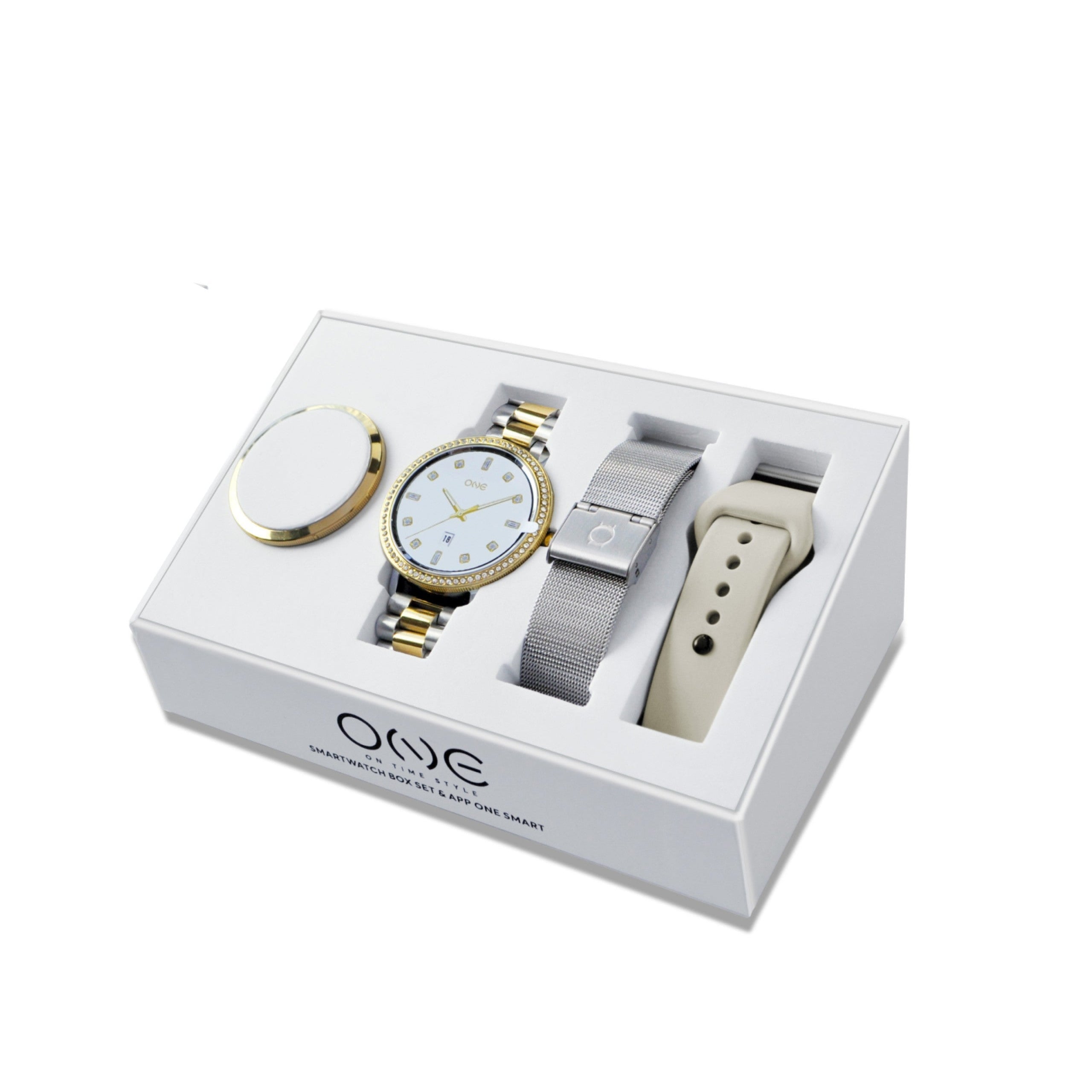 Ana Joalheiros - Relógios One - Relógio Smartwatch Mulher One Senhora Mini Spark Bicolor OSW9859SB52L Caixa