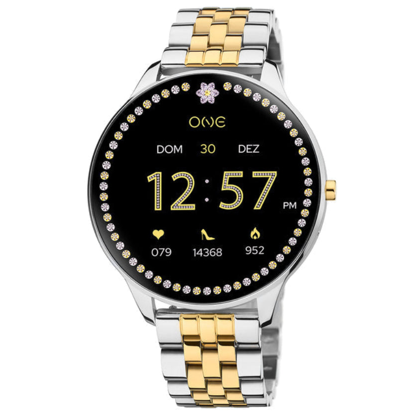 Ana Joalheiros - Relógios One - Relógio Smartwatch Mulher One Slim Bicolor Links OSW4191BL61L