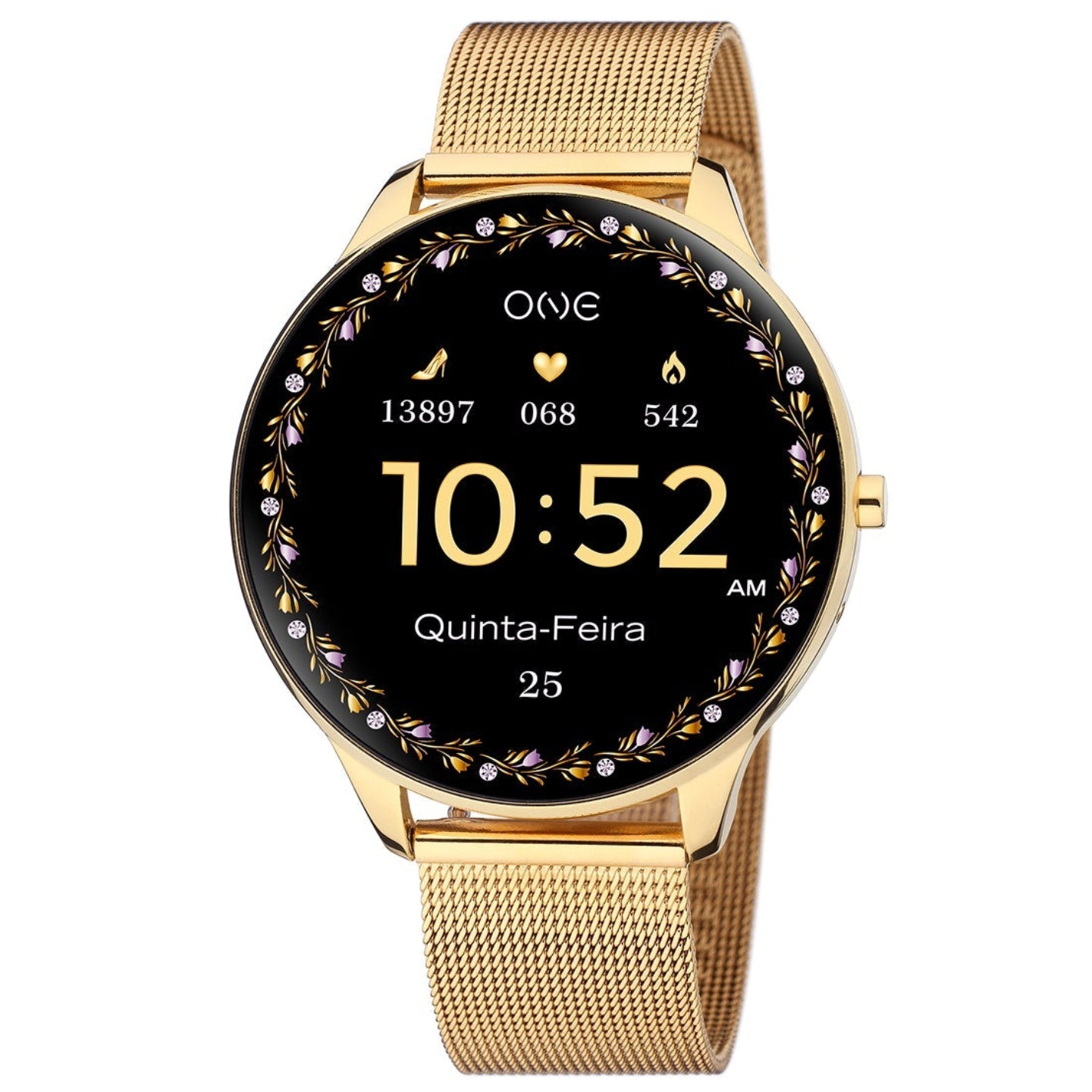 Ana Joalheiros - Relógios One - Relógio Smartwatch Mulher One Slim Gold Mesh OSW4191GM61L