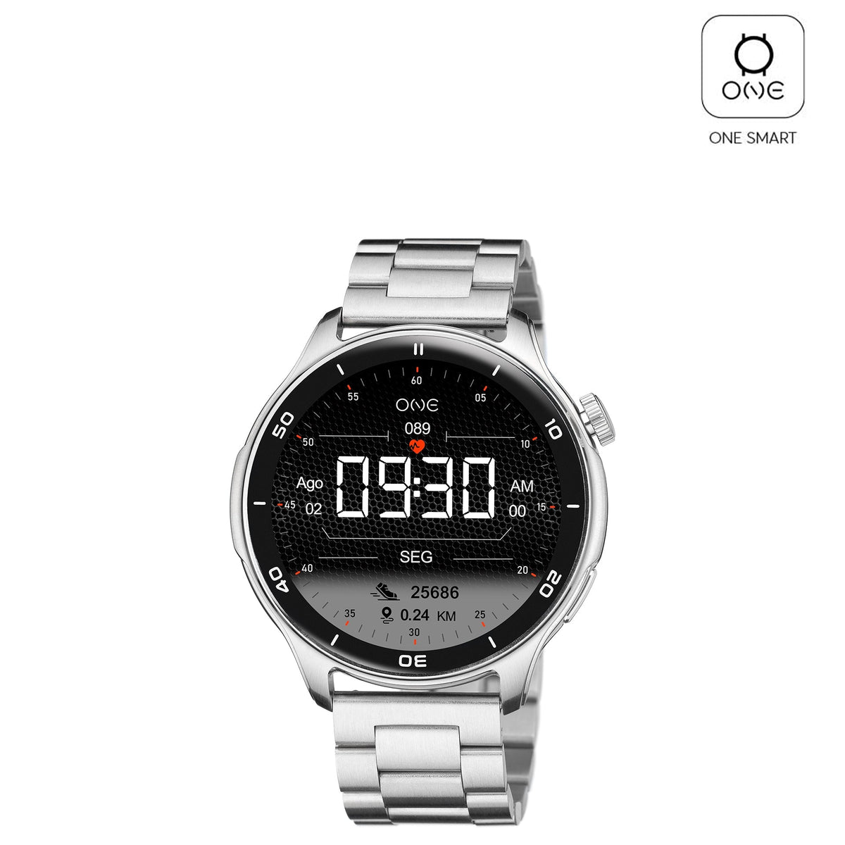 Ana Joalheiros - Relógios One - Relógio Smartwatch Mulher One Smartwatch One Men Explorer GPS Silver Links OSW9822SL51L Aplicações