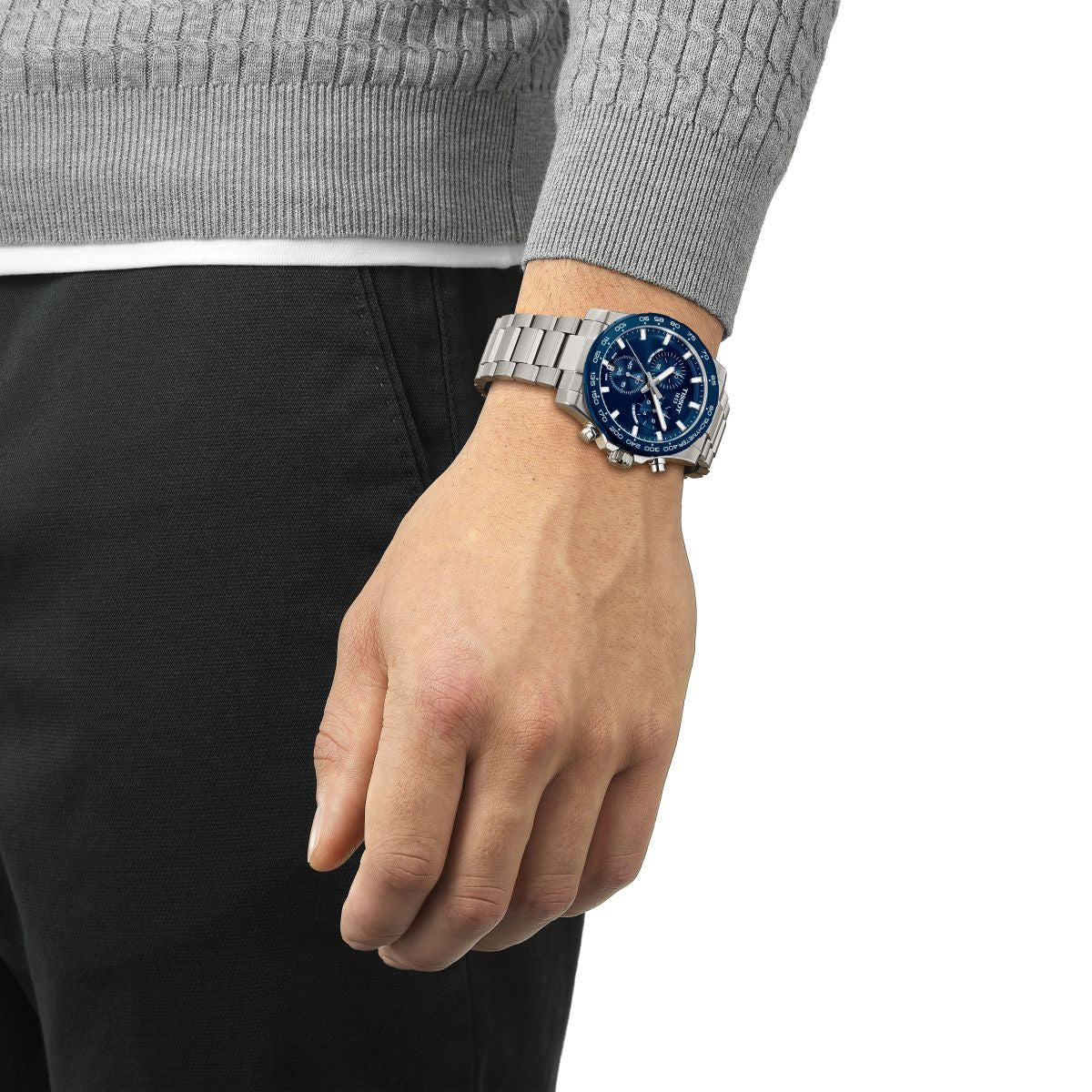 Ana Joalheiros - Relógios Tissot - Relógio Tissot Supersport Chrono Azul T125.417.11.041.00 Pulso