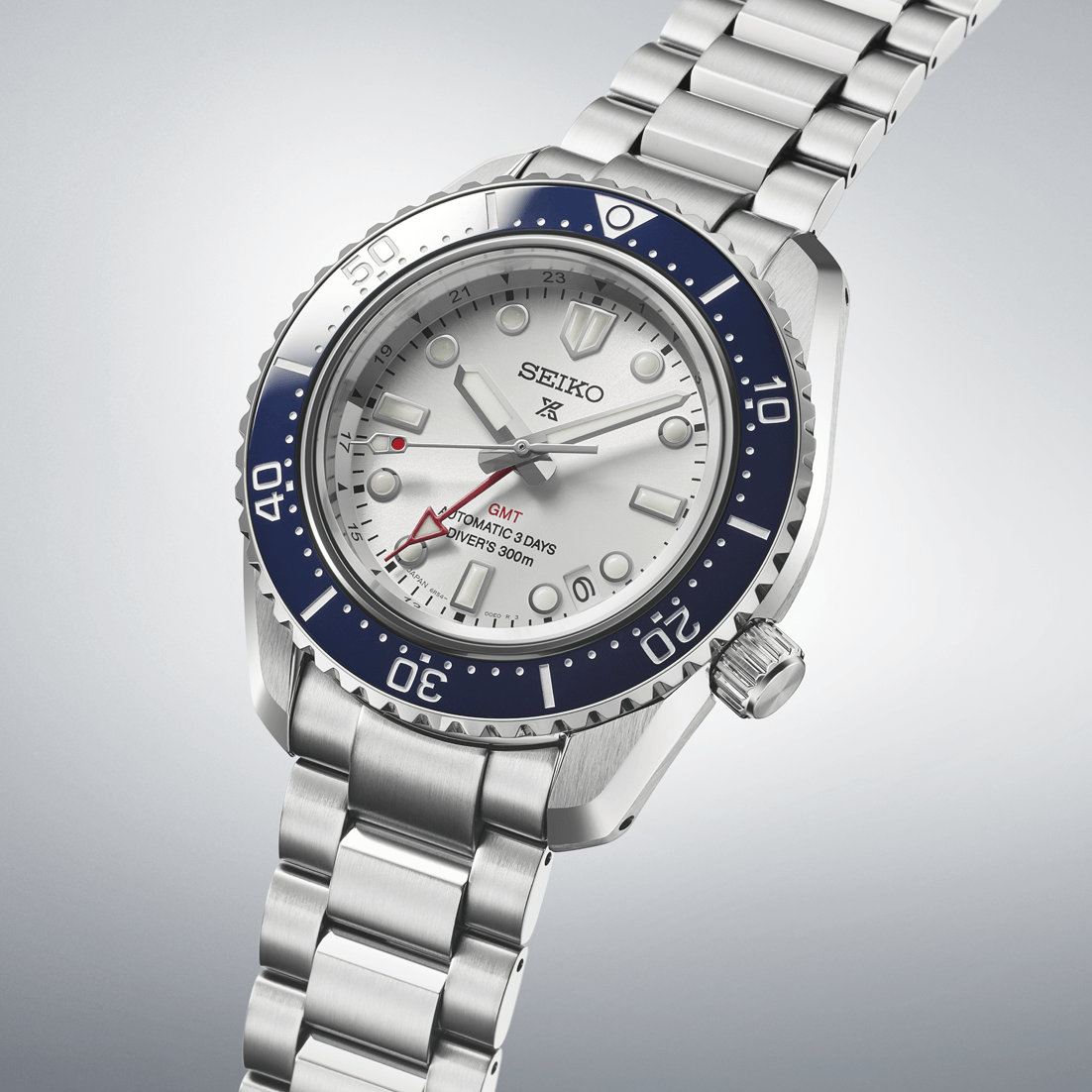 Relógio Seiko Prospex Diver`s 300m GMT Branco-Prateado - Ana Joalheiros