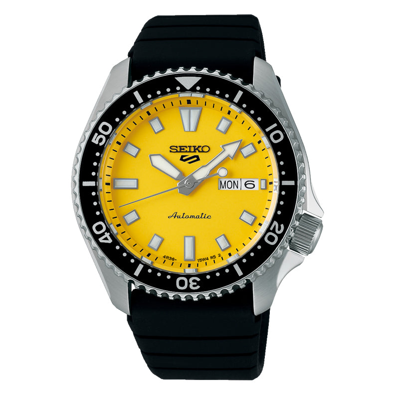 Seiko 5 Sports SKX 1998 Silicone Mst Yellow Watch