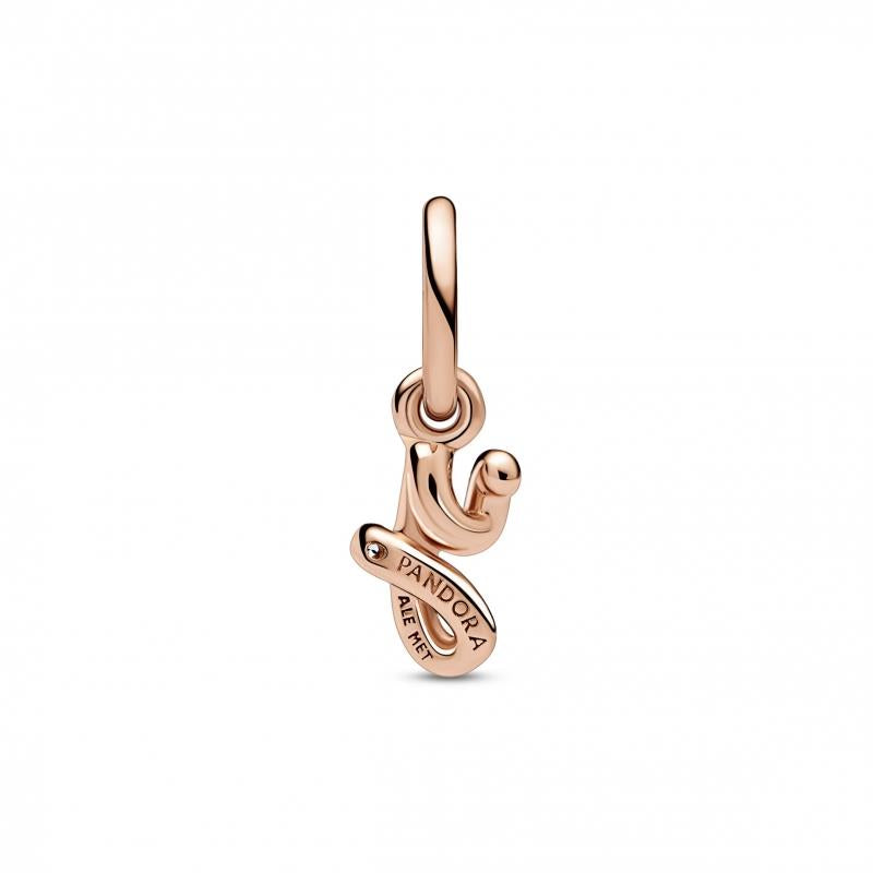 Berloque Prata e Ouro 14k PANDORA LETTER Y - Ana Joalheiros