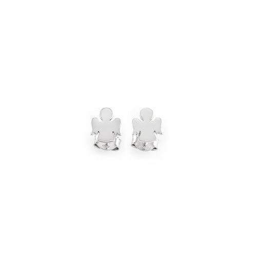 Amen Orecchini Donna Argento Rodiato Cuore Rosso ORTICBR Stainless Gioiellerie