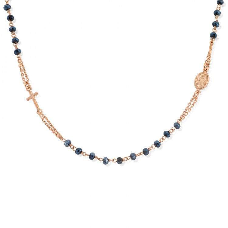 AG925 with crystals dark blue - Ana Joalheiros