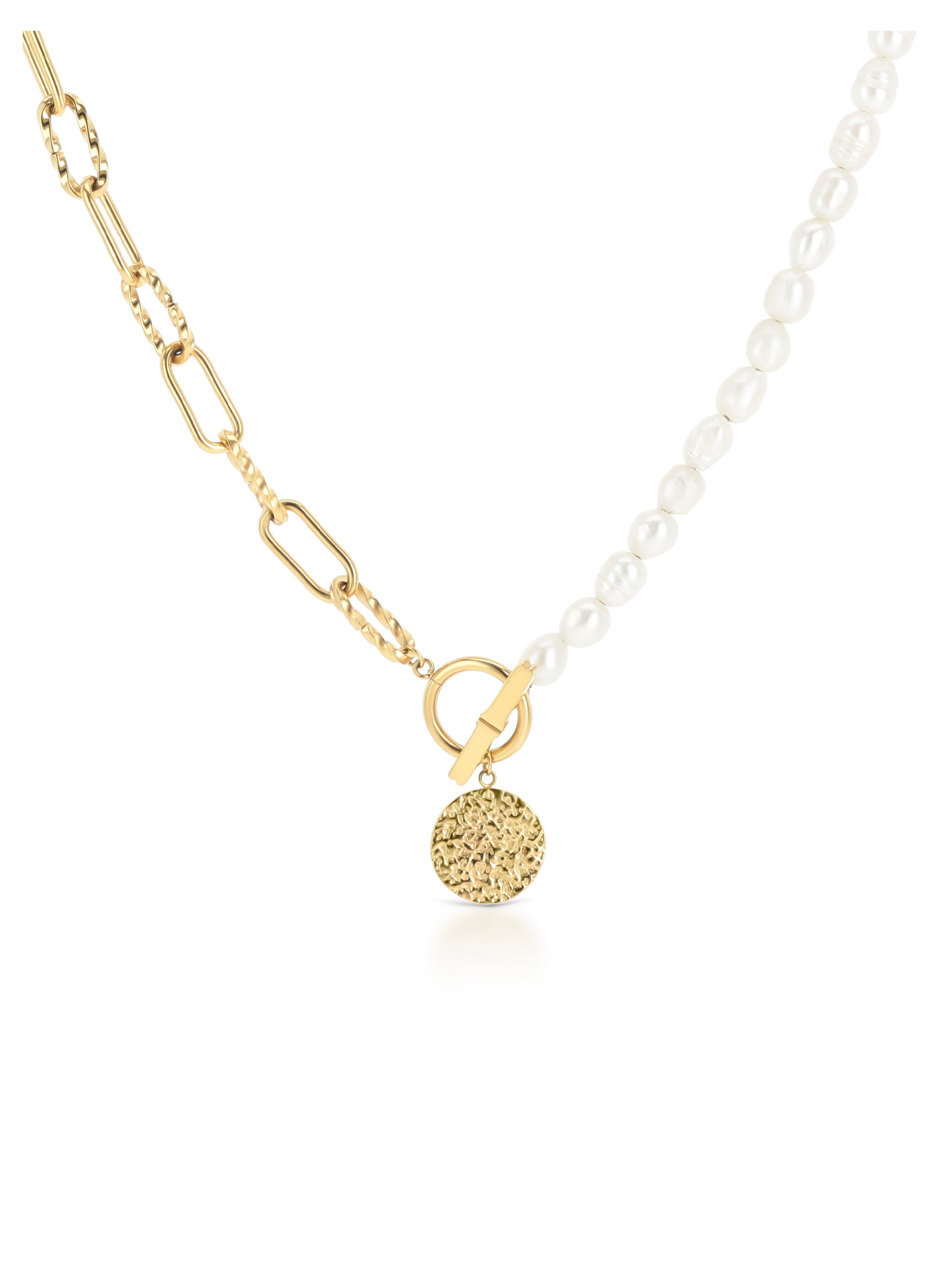 Colar One Neckmess Pearly Gold - Ana Joalheiros
