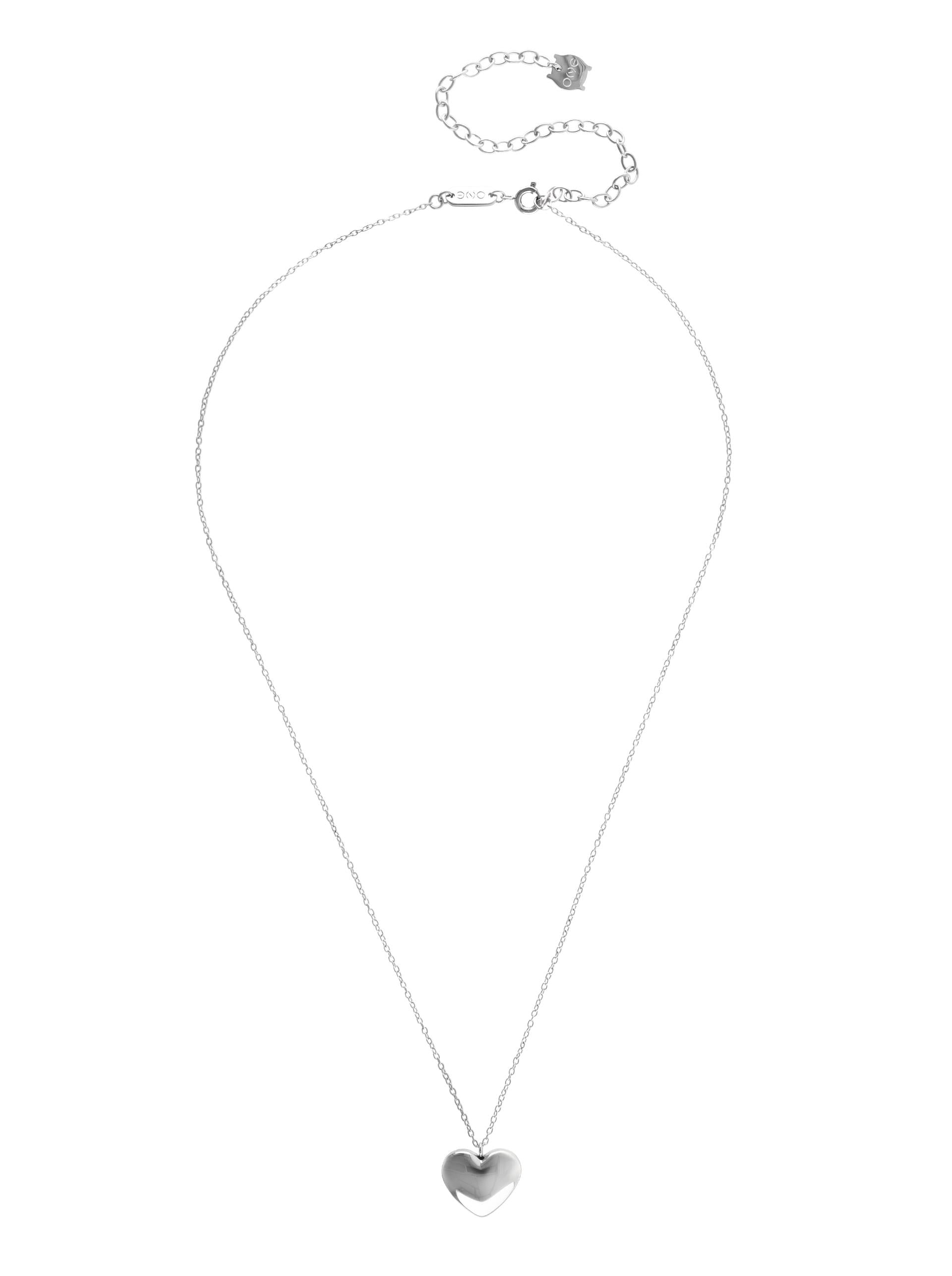 Colar One Joalharia Neckmess Heart Big Silver - Ana Joalheiros