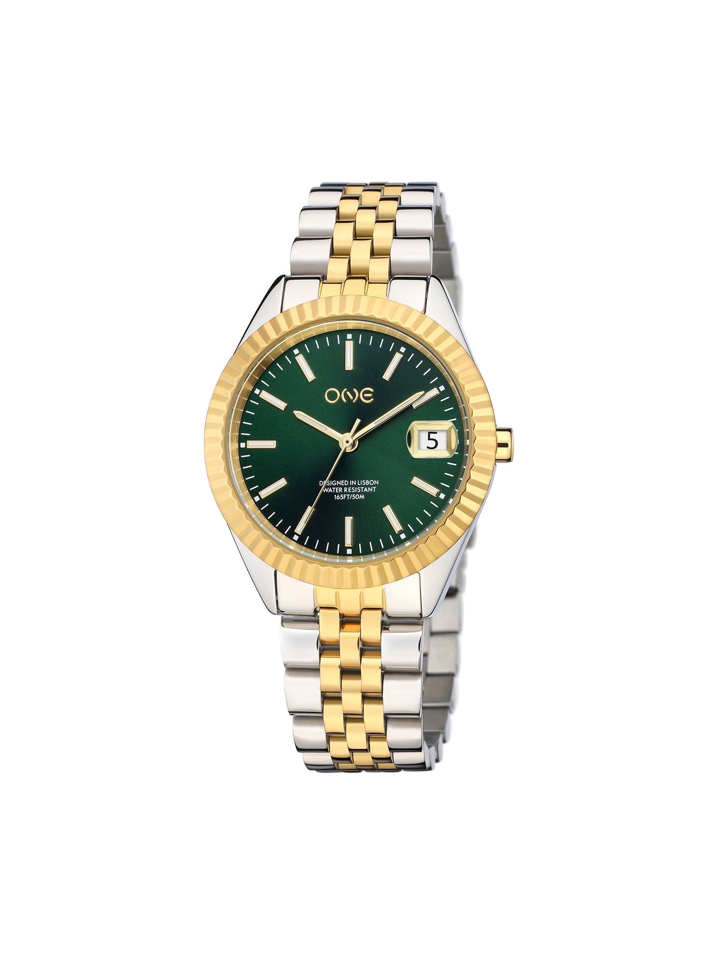 Relogio One Senhora Celebrity Green Bicolor