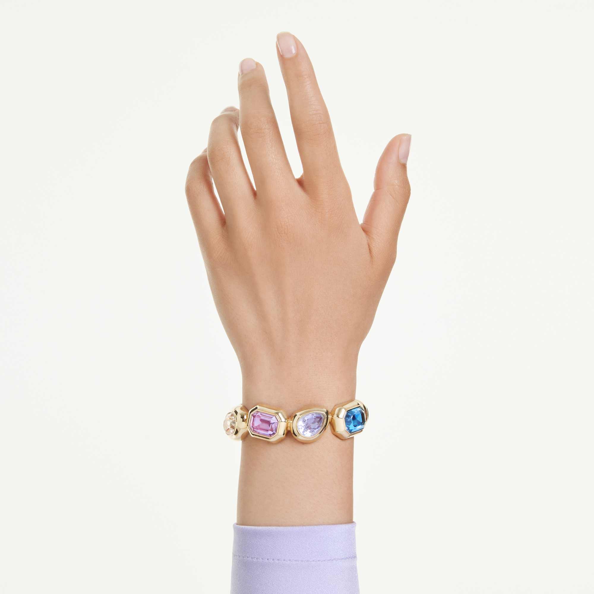 Pulseira Swarovski Cristais Multicolor