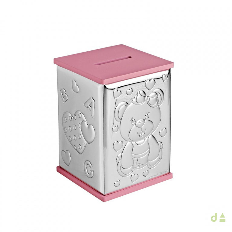 Mealheiro Madeira Urso Estrela Rosa - Ana Joalheiros