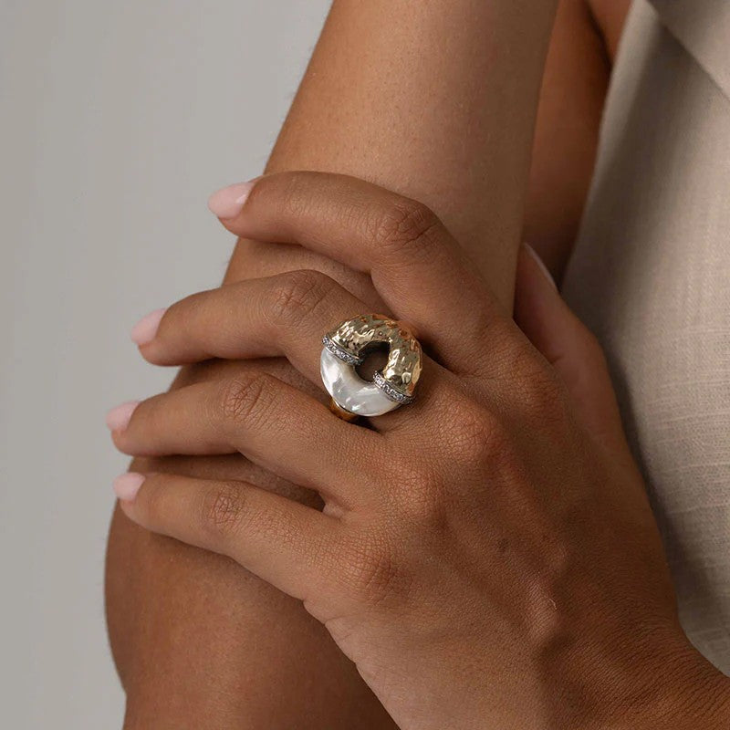 Anel Gumus Marfina Meio Circulo