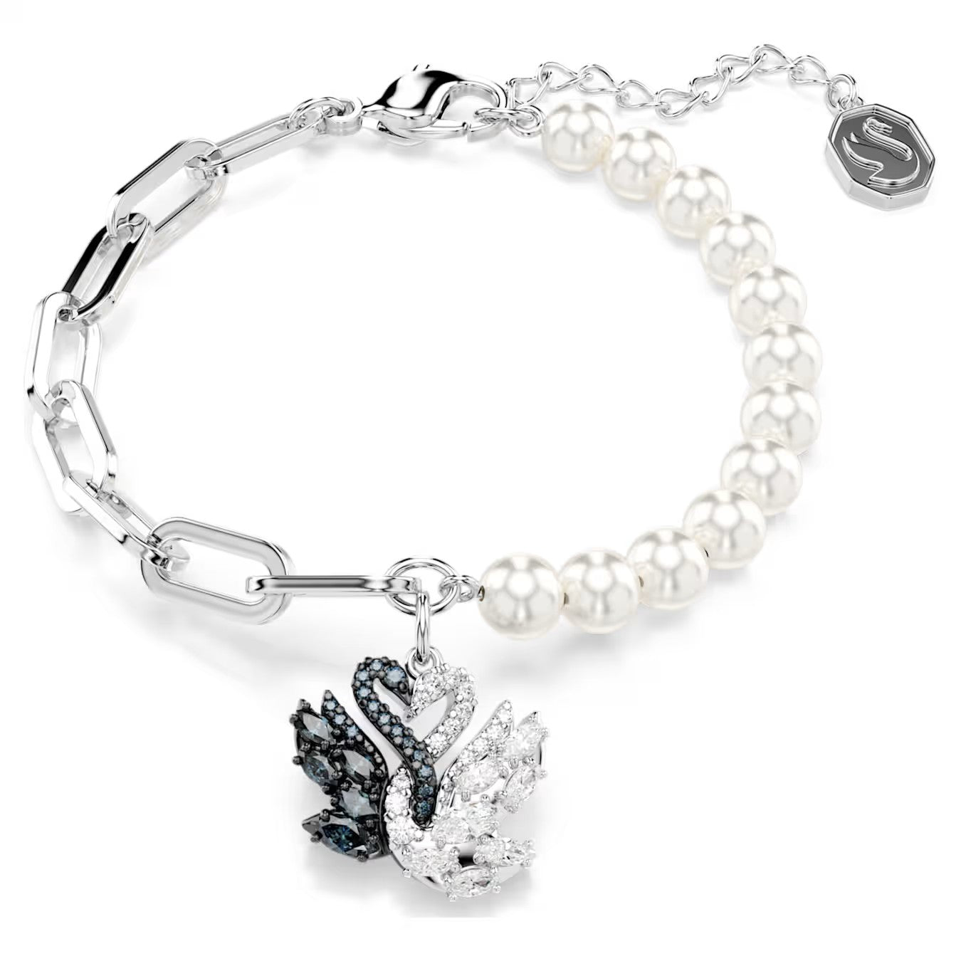 Pulseira Swarovski Swan Crystal Pearl Cisne - Ana Joalheiros