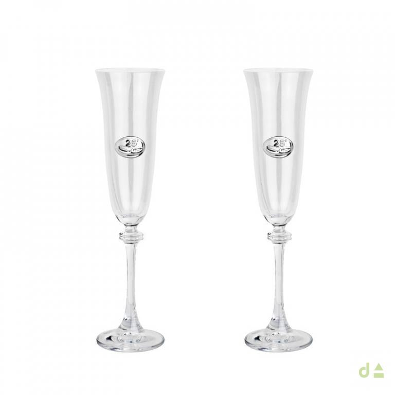 Conjunto de 2 Flutes 25 Anos