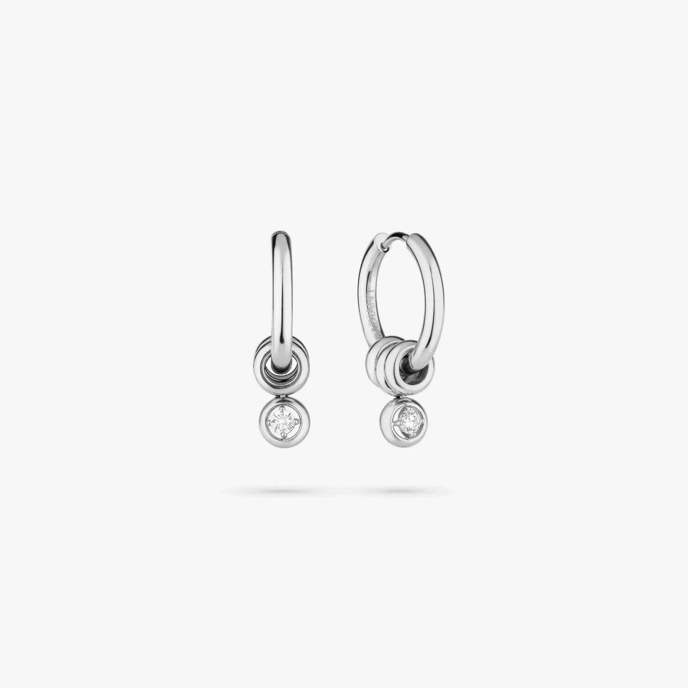 Brincos Radiant by jewels Frost Triplo Prateados