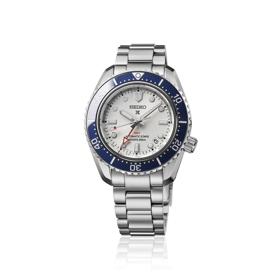 Relógio Seiko Prospex Diver`s 300m GMT Branco-Prateado - Ana Joalheiros