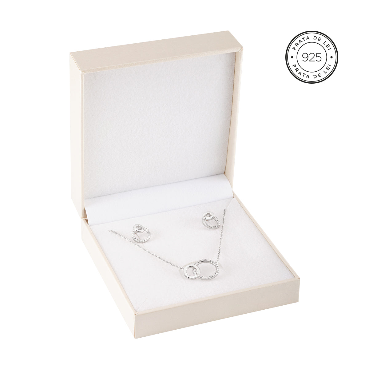 Conjunto Unike Prata Valentines - Ana Joalheiros