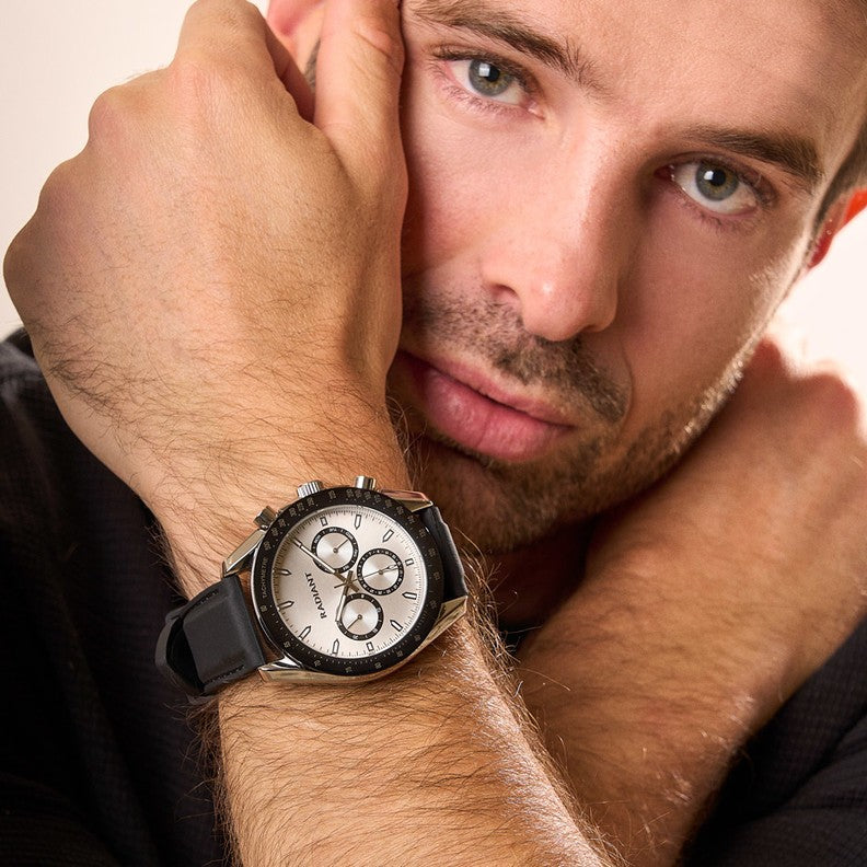 Relógio Radiant Homem Marlon Prateado Silicone