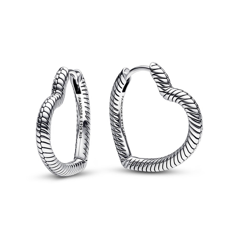 Brincos Pandora Heart Snake Chain - Ana Joalheiros