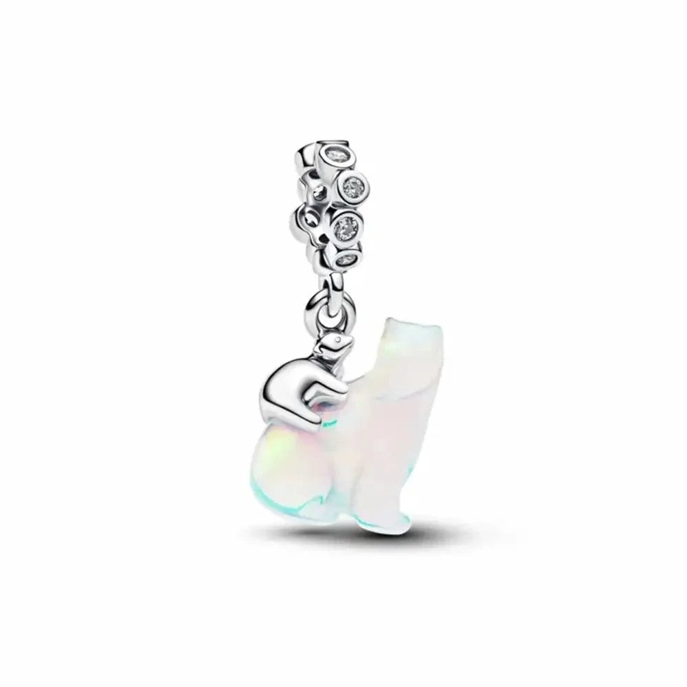 Conta Pandora Polarbears Mother & Cup Dangle