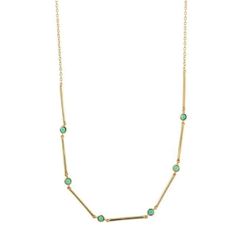 Colar Salvatore Plata Voltas Tubos Pedras - Ana Joalheiros