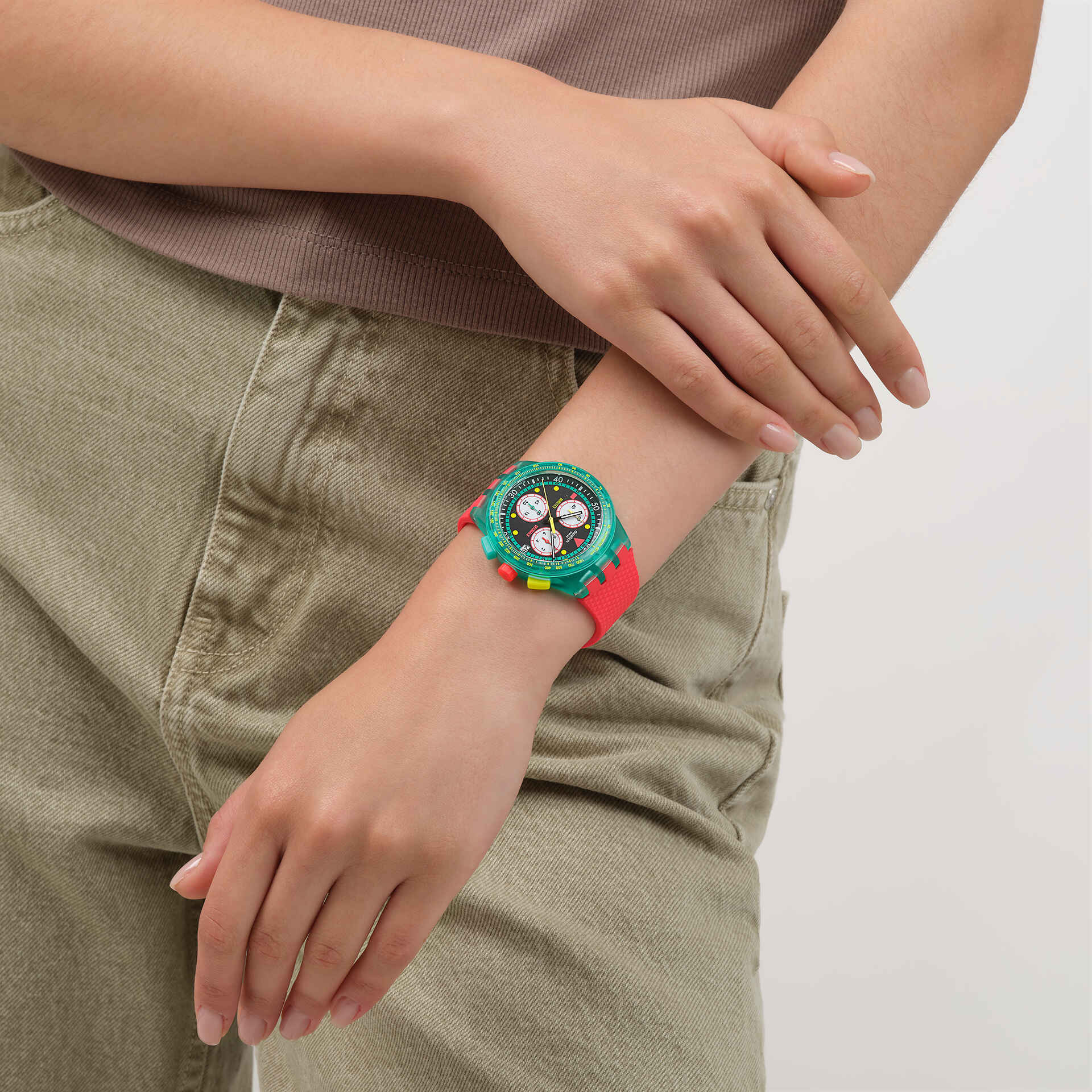 Relógio SWATCH NEON EMERALD CHRONO