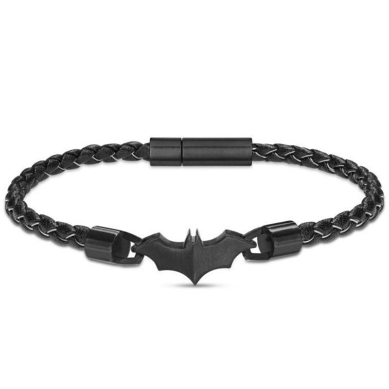 Pulseira Batman pele preta - Ana Joalheiros