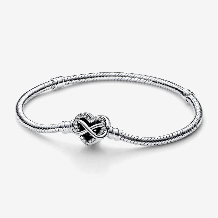 Infinity Heart Clasp Snake Chain - Ana Joalheiros