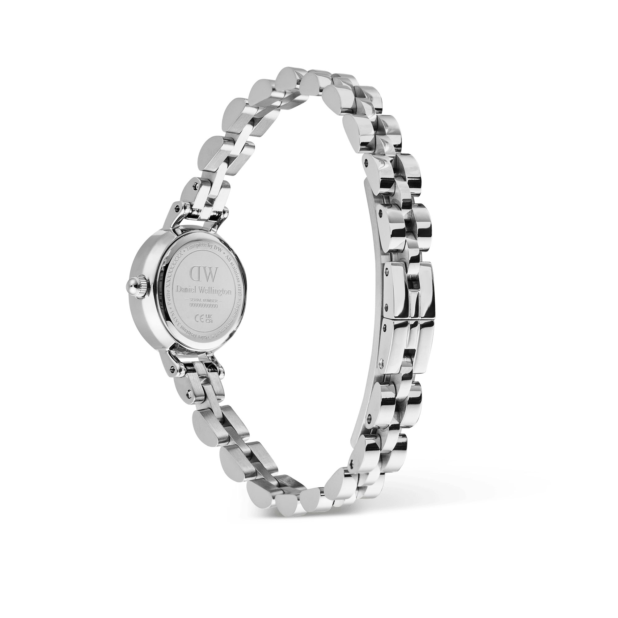 Relógio Daniel Wellington Petite Mini Arch 3-link White Sil