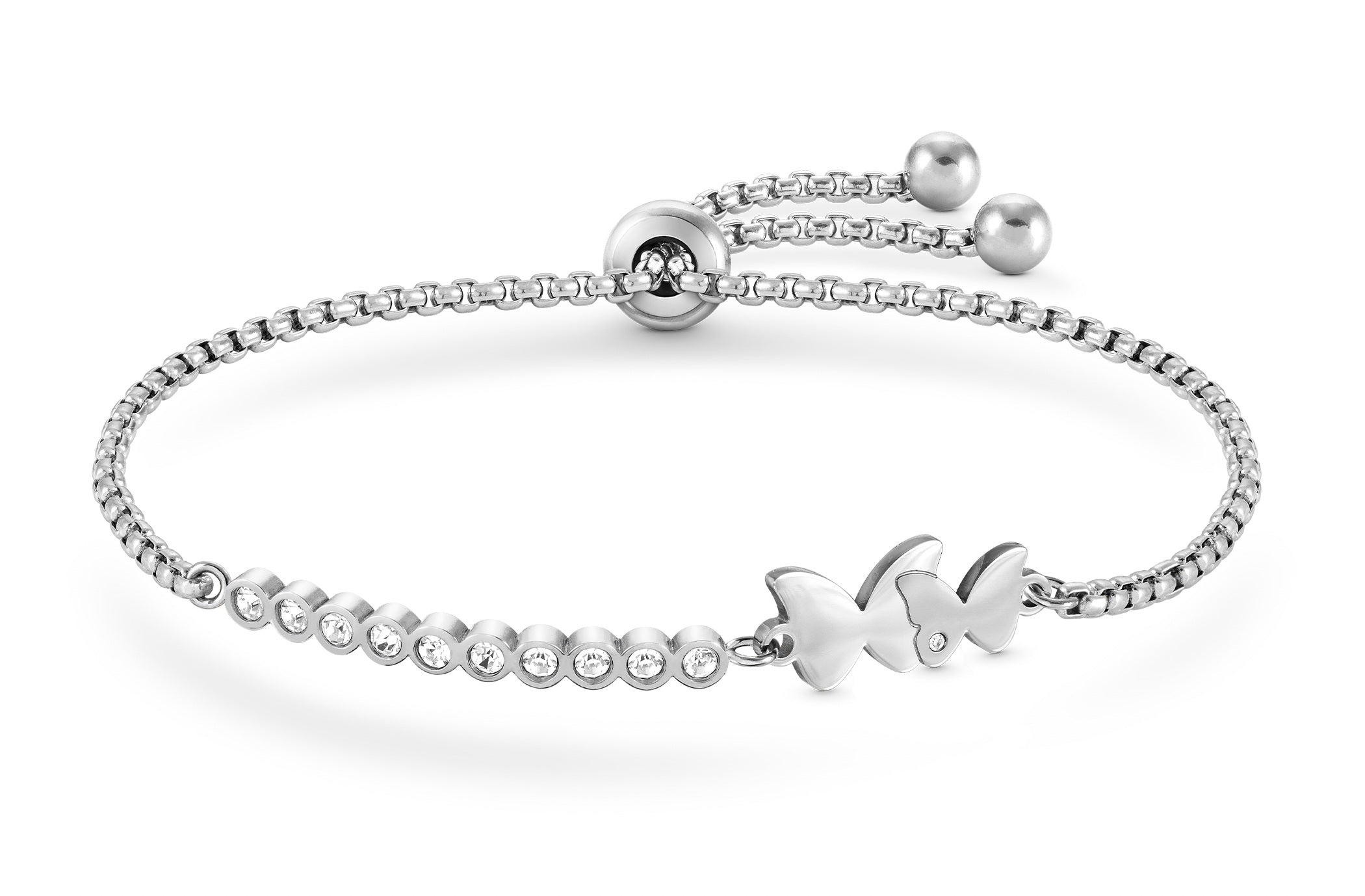 Pulseira Nomination Milleluci Rosa Borboletas – Aço
