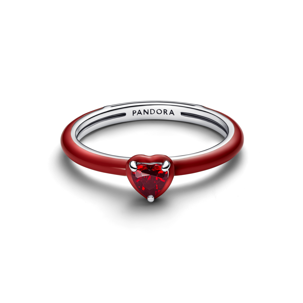 Anel Pandora Heart Sterling
