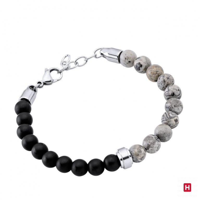 Pulseira Hassu Steel Stone - Ana Joalheiros