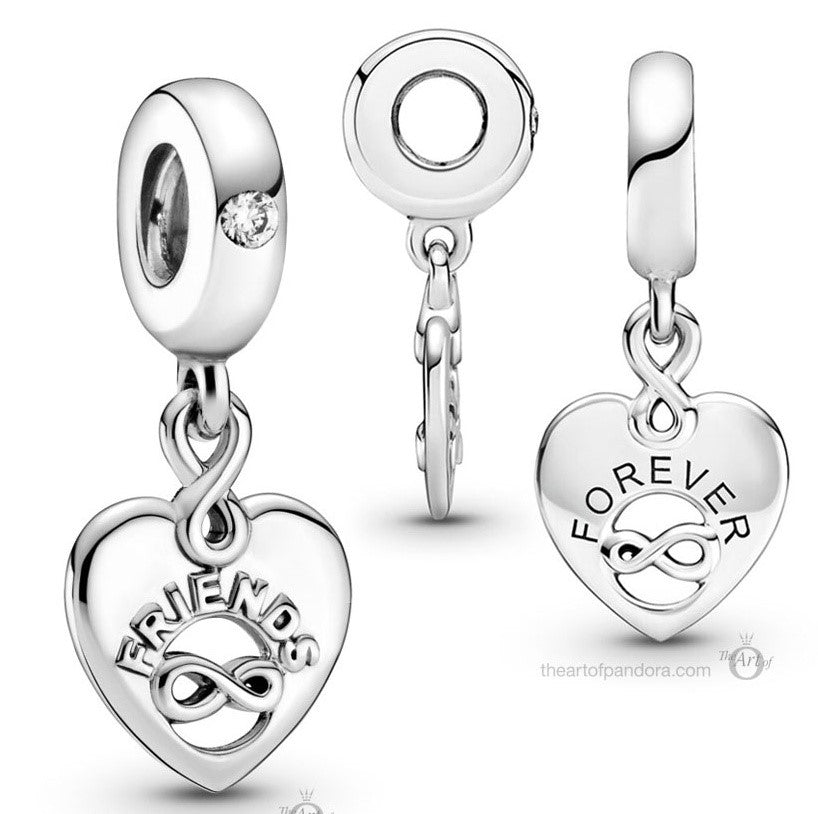 Charm Pandora 4 Ever Heart - Ana Joalheiros