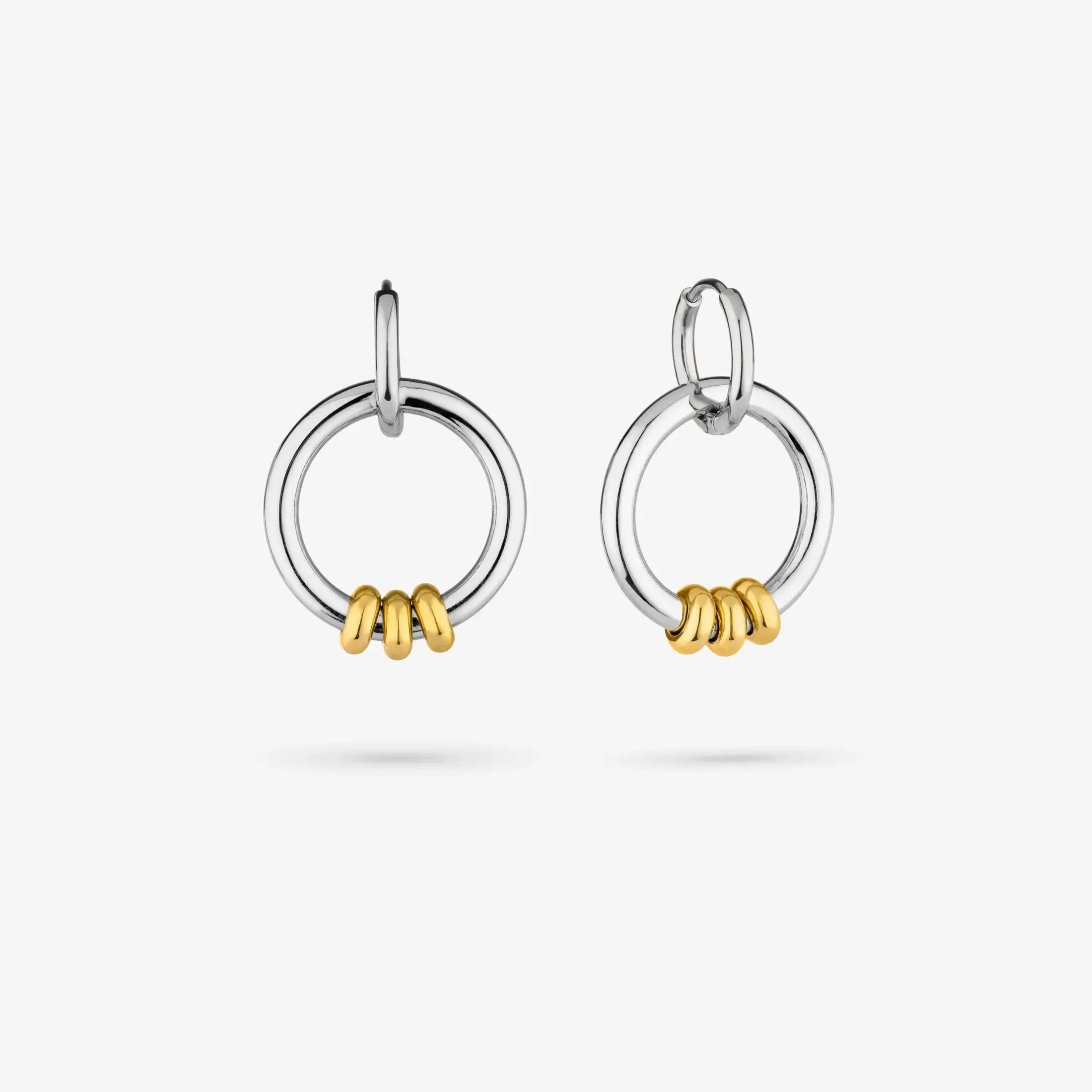Brincos Raidant by jewels de Mulher Knots Duplos Bicolor