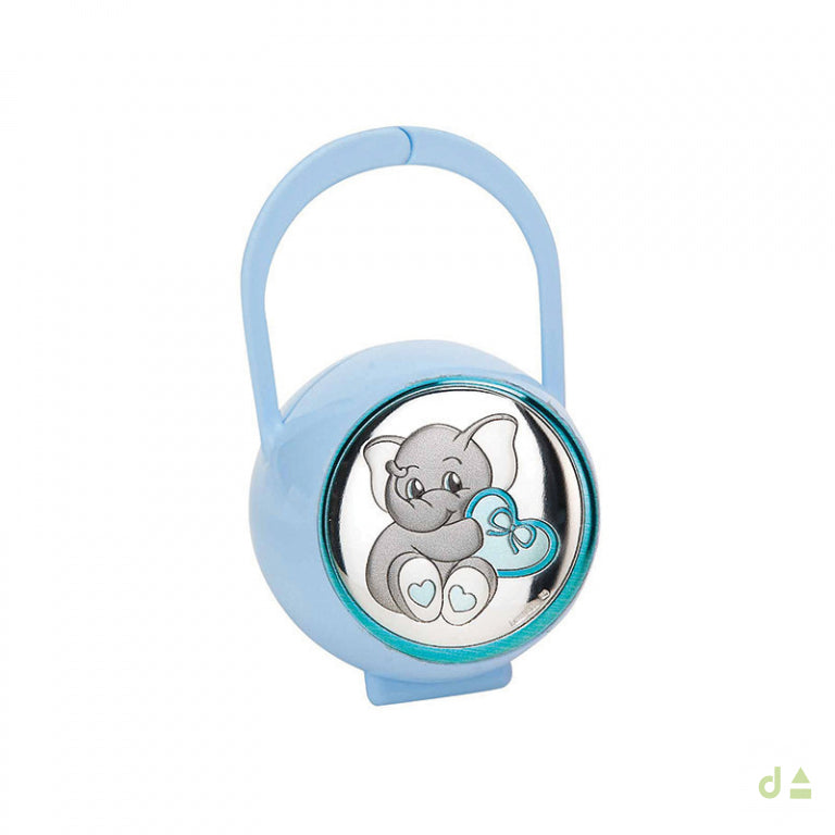 Porta Chupeta Elefante Azul