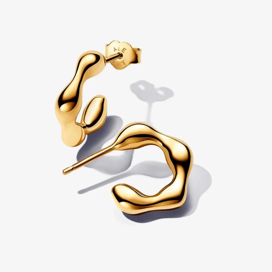 Brincos Pandora Gold Plated - Ana Joalheiros